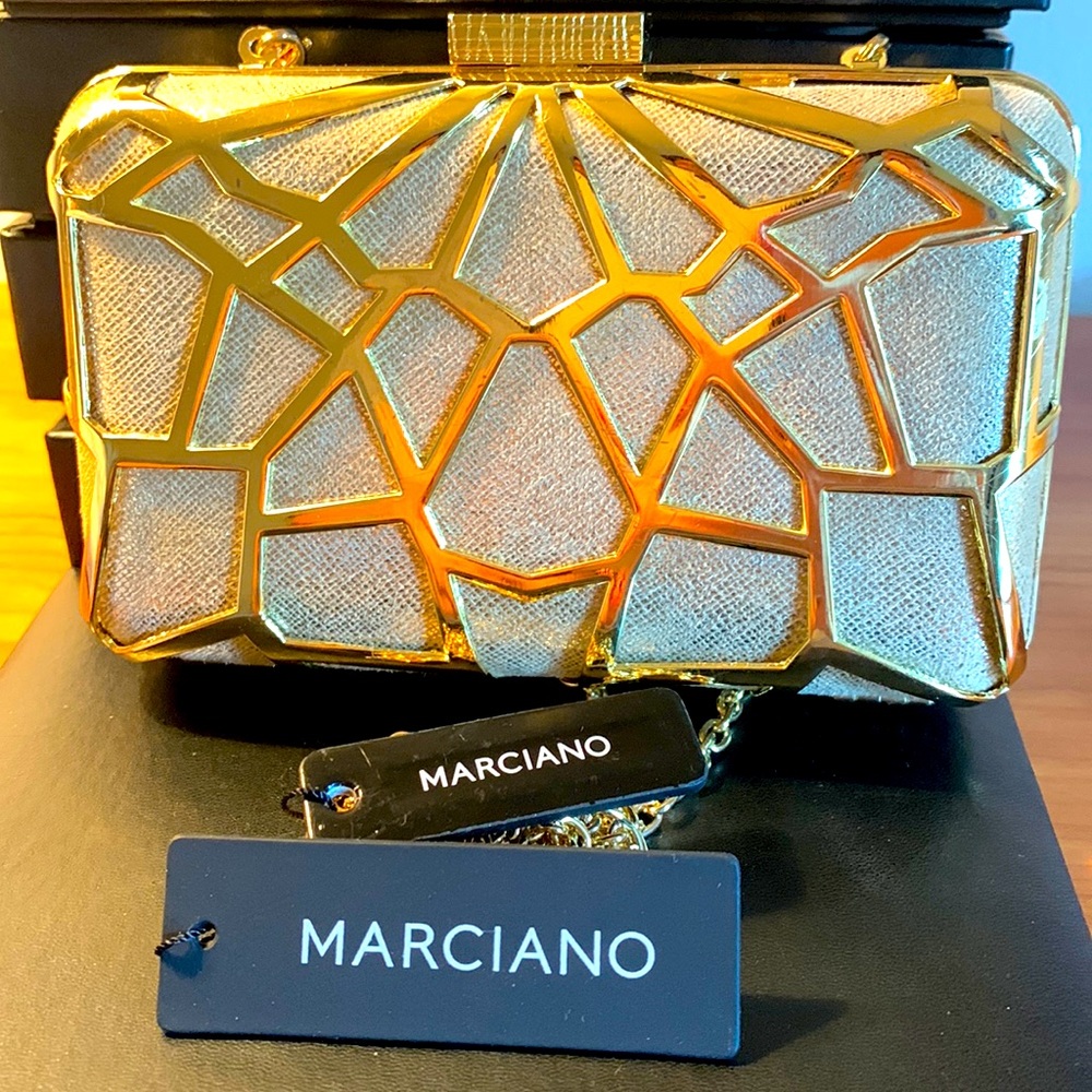 NWT Marciano cutout minaudiere clutch - Picture 2 of 11